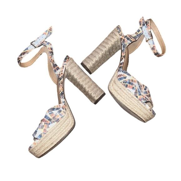 Gibson Latimer Multicolored Espadrilles Heel Shoes Size 8 M - Picture 5 of 6